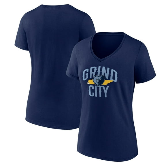 Women's Navy Memphis Grizzlies Core Hometown V-Neck T-Shirt