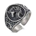 thumbnail image 1 of Unicorn Ring Retro Antique Spoon Ring Adjustable Thumb Ring Women, 1 of 4