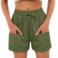 thumbnail image 3 of Shorts for Women 2026 Summer Elastic High Waist Drawstring Wide Leg Relaxed Fit Casual Shorts with Pockets, 3 of 10