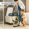 thumbnail image 7 of Toddler Toilet Seat with Step Stool Foldable Potty Training Toilet Seat, Blue Yellow, 7 of 7