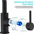thumbnail image 4 of Stainless Steel Wet Bar Faucet, Modern Matte Black Finish for Bathroom Small Kitchen Sink (Easy Installation, Single Handle Mixed Faucet), 4 of 5