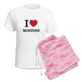 thumbnail image 6 of CafePress - I Love Minions (Red Heart) Pajamas - Women's Short Sleeve Print T-Shirt and Pants Light Cotton Pajama Set, 6 of 7