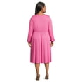 thumbnail image 3 of Terra and Sky Women's Long Sleeve Smock Dress, 3 of 5
