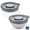 Gray, variant on Hakan Collapsible Mixing Bowl with Lid, 3.2L Silicone Camping Bowl, 2-in-1 Food Storage, Gray