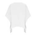 thumbnail image 4 of White M WIZUTIZ Corset Tops for Women Clearance Sales Loose Fit Shirts Crew Neck Cozy Style Comfy Ladies Tshirts Plus Solid Blouse Plus Size Holiday Beach T-shirt Athletic Plain Short Sleeve Tshirt, 4 of 5