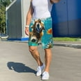 thumbnail image 6 of Logiee Dog Underwater Adventure Print Men's Pajama Shorts with Drawstring & Pockets,Sleep Shorts for Men,Sleepwear Bottoms,Elastic Waistband Loungewear-Medium, 6 of 6