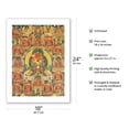 thumbnail image 2 of Amitayus - The Lord of Limitless Life - Vintage Tibetan Thangka Buddhist Painting - Fine Art Matte Paper Print (Unframed) 18x24in, 2 of 4