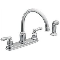 Moen Kitchen Faucet Caldwell - High Arc, Two Handle, Chrome Finish - Silver