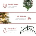 thumbnail image 6 of Best Choice Products 9ft Pre-Lit Pencil Christmas Tree, Pre-Decorated, Frosted w/ 1,298 Flocked Tips, 460 Lights, Base, 6 of 7