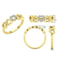 thumbnail image 4 of Dazzlingrock Collection Round White Diamond Five Hearts Promise Engagement Ring for Women (0.05 ctw, Color I-J, Clarity I2-I3) in 10K Yellow Gold, Size 7.5, 4 of 6