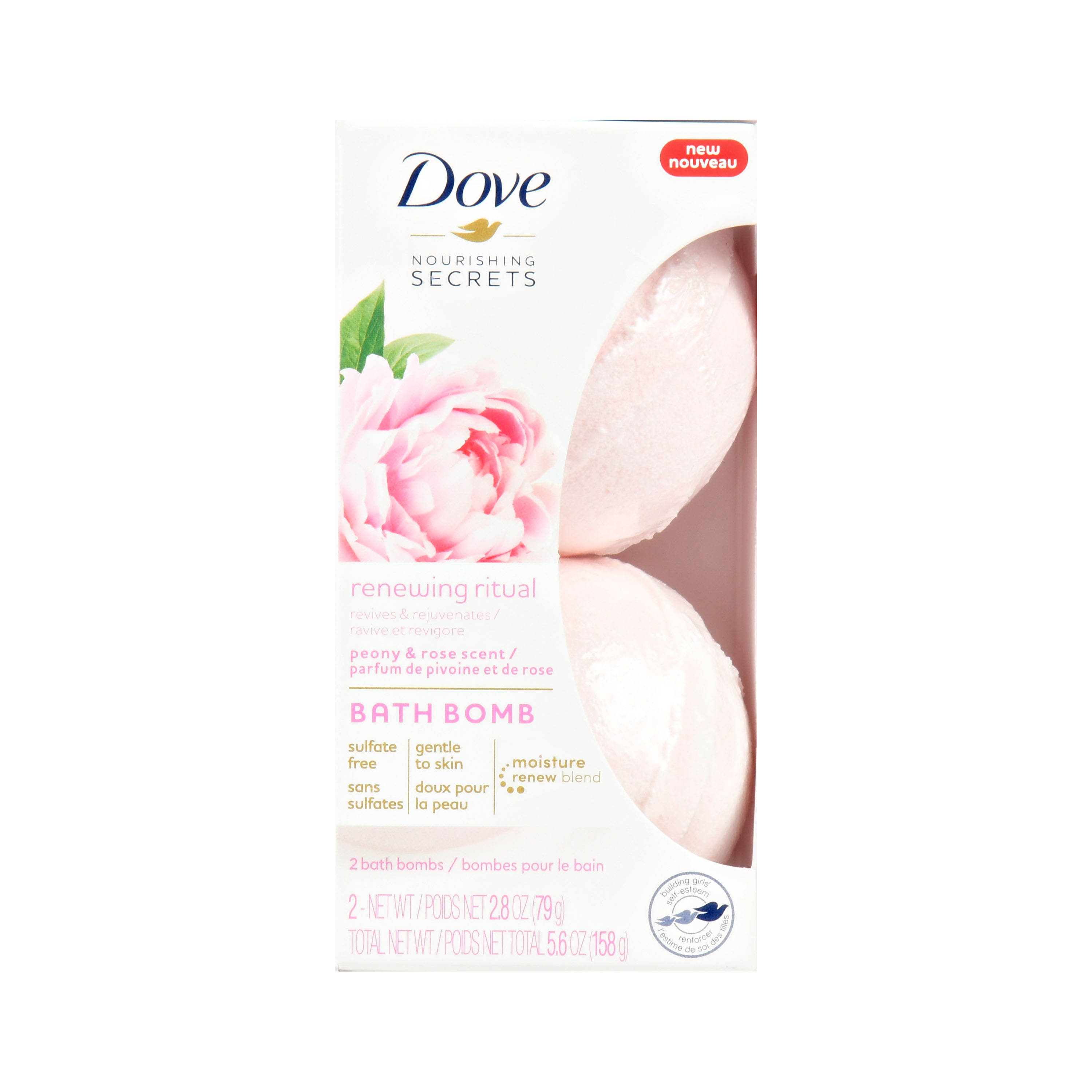 Dove Nourishing Secrets Bath Bomb Set Peony and Rose 2.8 oz, 2 ct