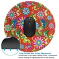 thumbnail image 4 of Disketp Vector Mexican Otomi Style Bright Small Mouse Pad 7.9x7.9 Inches,Washable Round Mousepad For Office Laptop Computer,Non-Slip Rubber Base Mouse Pads For Wireless Mouse, 4 of 8
