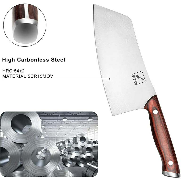 imarku Butcher Chef Knife Serbian Chefs Knife German High Carbon Stainless  Steel