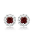 thumbnail image 1 of Bella Bridal Earrings In Garnet Red, 1 of 1