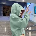thumbnail image 3 of Unisex Shark Tooth Hoodie Pullover Loose Long Sleeve Oversized Hooded Sweatshirt for Men Women Cute Streetwear Tops with Pocket S‑XXL, 3 of 7