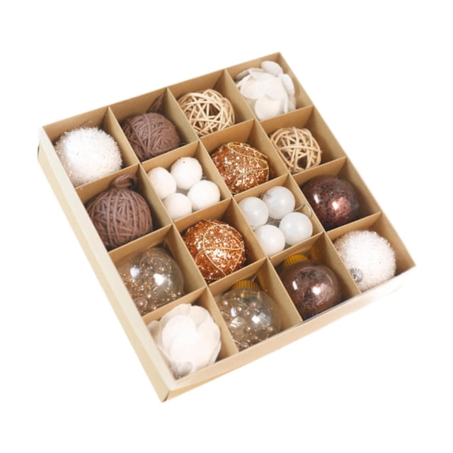 30 adornos navideños decorativos colgantes para de Navidad, decoración para el de Navidad, suministros para fiestas de bodas y compromisos Marrón