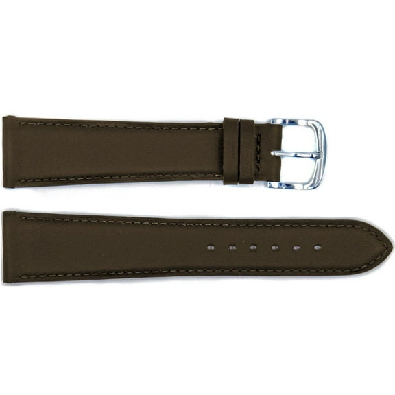 Handmade Brown Genuine Smooth Leather 20mm Watch Strap