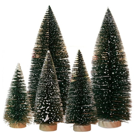 HURRISE 1Pc Mini Christmas Tree Snow Frost Home Tabletop Decor DIY Small Pine Trees Children Gift, Christmas Tree Decor, Mini Pine
