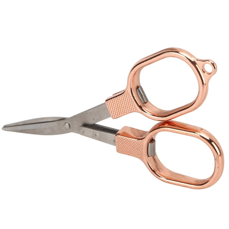 Folding Scissors Portable Stainless Steel - 8 Thread Paper Cutting Sewing  Embroidery Small Scissors - All Purpose Craft Scissors for School, Nail,  and