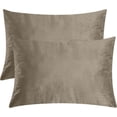 thumbnail image 2 of NICETOWN Soft Velvet Pillowcase Bed Pillow Cover, Camel Beige Luxury Warm Pillow Cover with Hidden Zipper for Living Room, 20 x 30 Inches, Set of 2, 2 of 8