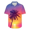 thumbnail image 3 of AHTJRT Men's Button-Down Resort Shirt Tropical Rainforest Layers Beachfront Gatherings Multicolor 3XL, 3 of 5