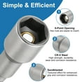 thumbnail image 4 of Uxcell Hex Nut Driver Drill Bit 7mm Metric 6-Point Socket 1/4" Hex Shank Magnetic Setter CR-V Steel Bolt Sockets for Power Drills Impact Drivers, 2.56" (65mm) Long, 4 of 7