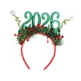 thumbnail image 3 of Diadema navideña, regalos de Navidad, tocados de cosplay para festivales, fotomatón de Año Nuevo Verde, 3 of 9