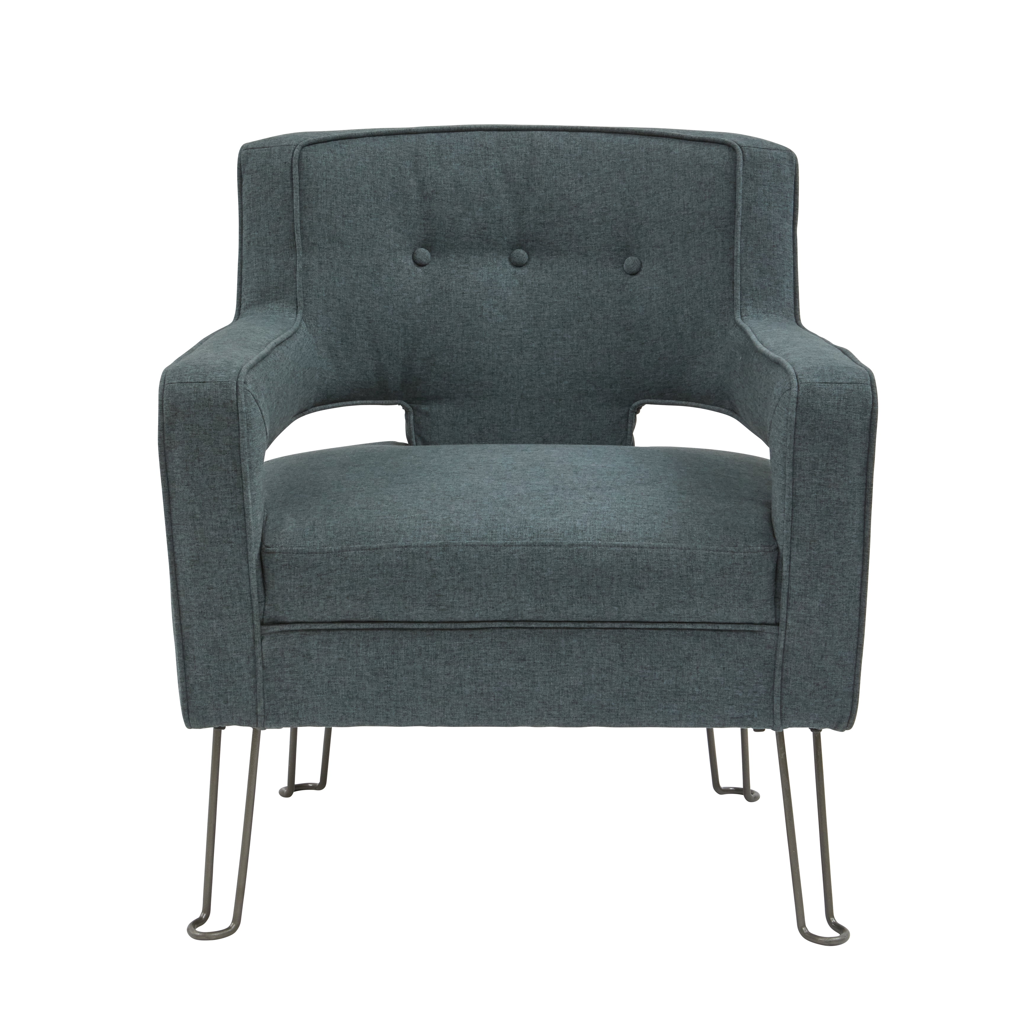 Modern Hairpin Leg Accent Chair