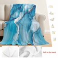 thumbnail image 5 of Blue Marble Blanket Soft Cozy Warm Throw Blanket for Couch, Plush Fuzzy Flannel Fleece Blankets for Sofa, Contemporary Aesthetics Abstract Art Bed Blankets Lightweight Gifts for Women, 30"x40", 5 of 9