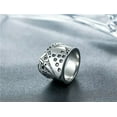 thumbnail image 4 of K-KED Mens Biker Casino Lucky Poker Ring Delicate Jewelry Men Stainless Steel Size 7-15-9-Silver, 4 of 6