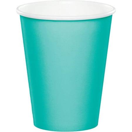 Paper Hot & Cold Cups 9oz 24/Pkg-Teal Lagoon
