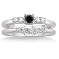 thumbnail image 2 of 1.25 Carat Black Diamond Inexpensive Bridal Set on 10k White Gold, 2 of 2