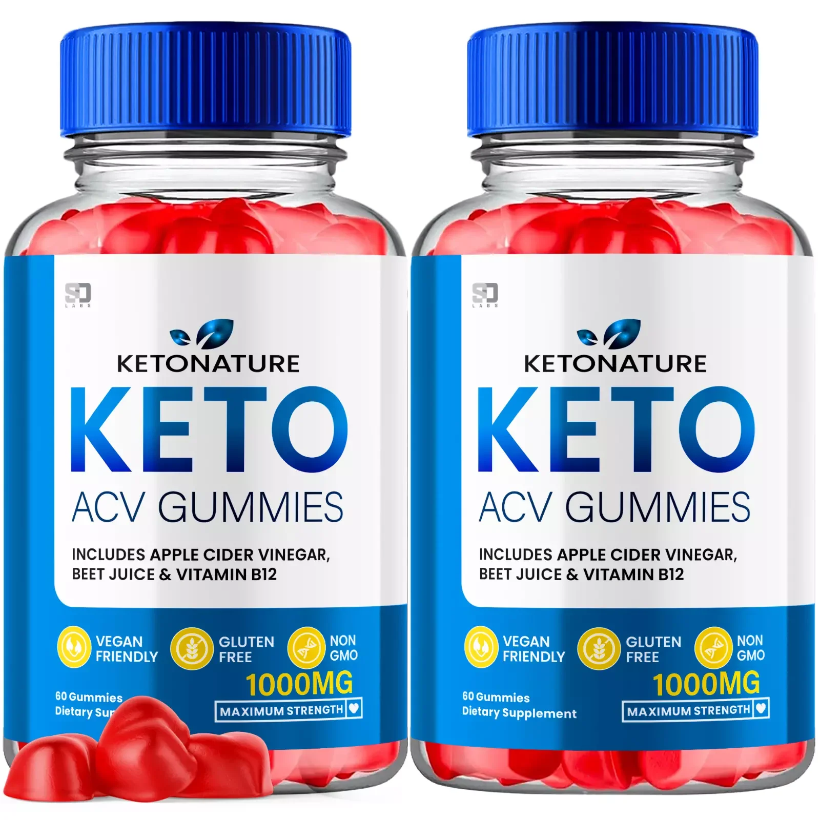 Keto Nature Keto ACV Gummies Maximum Strength Weight Management Supplement 120 Gummies