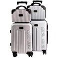 thumbnail image 1 of Set de 4 Maletas de Viaje Rígidas 20 y 18 Pulgadas con 2 Neceseres de 11 Pulgadas Equipaje Ligero con Ruedas 360 y Candado TSA Seraphiel, 1 of 6
