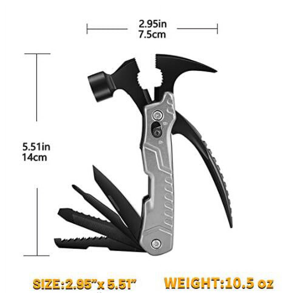 Fawyn Multitool for Men, Father’s Day Gift, Pocket Multi Tool 12 in 1 Hammer, Camping Accessories Survival Gear and Equipment for Boy Friend, Birthday/Valentine/Christmas Gifts, Outdoor Tools - image 3 of 7