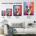 thumbnail image 3 of Jack Russell Dog Lover Gift Pet Portrait Baby Blue Pink Orange Artwork Painting Artwork Framed Wall Art Print A4, 3 of 5