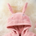 thumbnail image 3 of Infant Baby Girls Fleece Hooded Jacket Toddler Outerwear Coat Full Zip Hoodies Warm Fall Winter Clothes, 3 of 7