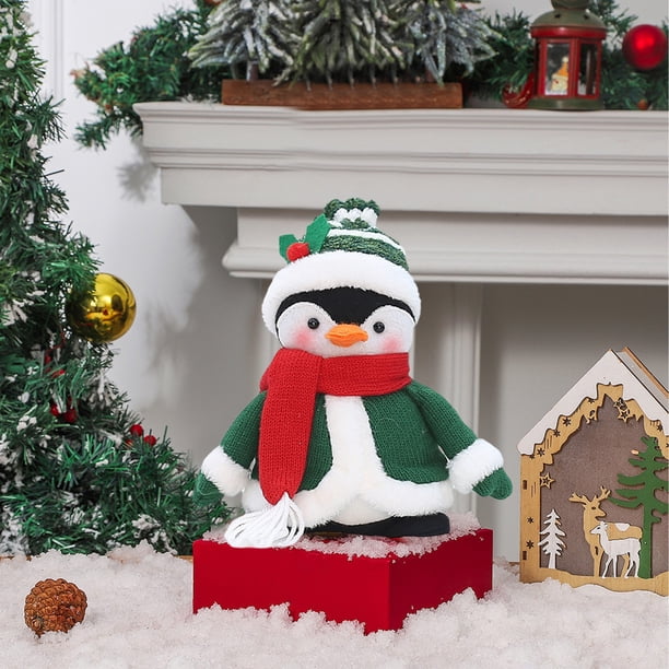 onlyliua Ofertas Navideñas Muñeco de Nieve, Pinging y Anciano Sentado En Tela de Punto para Navidad, Adornando Navideños Pequeños para Decoración