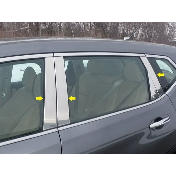 Stainless Steel Pillar Trim 6Pc Fits 2014-2020 Nissan Rogue PP14536 QAA