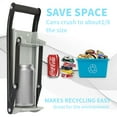 thumbnail image 5 of Quanmin Can Crushers for Recycling,16 oz Heavy Duty Aluminum Can Crusher Wall Mounted,Soda and Beer Can Smasher for Recycling with Bottle Opener for 12 and 16 oz Cans, 5 of 6