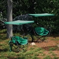 thumbnail image 2 of ARROWHEAD OUTDOOR Folding Swinging Hammock Camping Chair, w/ Canopy, Cup Holder, Storage Pouch, Carrying Bag, Green, 2 of 7