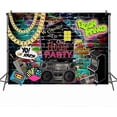 thumbnail image 3 of Hip Hop Graffiti Theme Photography Backdrops 80's 90's Colorful Brick Wall Photo Booth Retro Music Rock Punk Party Banner Decorations Studio (7x5ft), 3 of 4