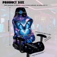 thumbnail image 6 of SEANATIVE Gamer Chair Covers Executive Boss Gaming Computer Desk Chair Covers Universal Slipcover with Arm Rest Cover, Office Armchair Slipcover Decor, Butterfly Floral Blue Violet Black, 6 of 7