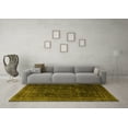 thumbnail image 3 of Ahgly Company Machine Washable Indoor Rectangle Persian Yellow Traditional Area Rugs, 8' x 10', 3 of 4