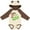 Natural & Brown w Ears, variant on Inktastic Grammy Loves Me- Cute Turtle Boys or Girls Long Sleeve Baby Bodysuit