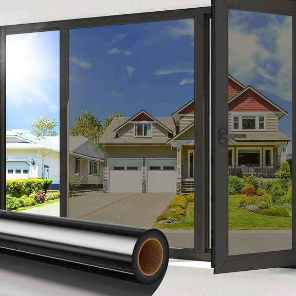 23.6"*118" One Way Mirror Tint, Home Window Film Privacy Protect UV Reflective Anti Glare