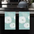 thumbnail image 2 of YladaFaie 2 Pcs Dandelion Pattern Kitchen Towel Set Terry Hand Towels Dish Towels for Kitchen Decorative Absorbent Flower Tea Towels for Bathroom, 16 x 24 Inches, 2 of 7