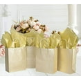 thumbnail image 6 of UNIQOOO 100 Sheets Metallic Gold Foil Gift Tissue Paper Bulk, Recyclable Durable for Gift Bags Box Gift Wrapping DIY Craft, Wedding Birthday Party Favor Decor, Shredded Filler, Pinata, 20X14in, 6 of 8