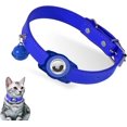 thumbnail image 1 of Collar azul para gato, collar Airtag para gato con soporte para Airtag y hebilla de seguridad, collar personalizado para gato, 1 of 5
