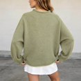 thumbnail image 4 of Women's Oversized Roll Neck Cute Fish Graphic Sweater Vintage Soft Knit Fabric Loose Jumpers Fall Pullover Sweater ﻿ (Green L), 4 of 5